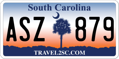 SC license plate ASZ879