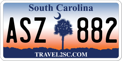 SC license plate ASZ882