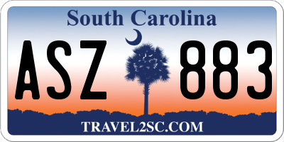 SC license plate ASZ883