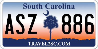 SC license plate ASZ886