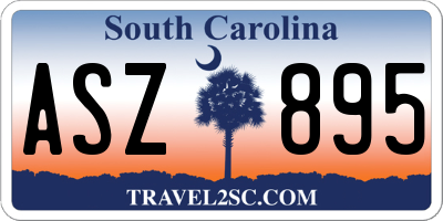 SC license plate ASZ895