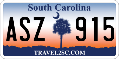SC license plate ASZ915