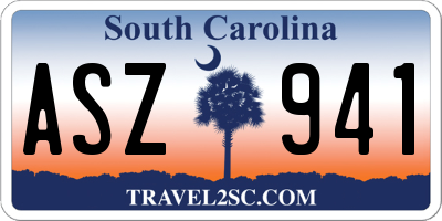 SC license plate ASZ941