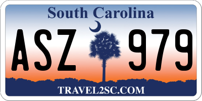 SC license plate ASZ979
