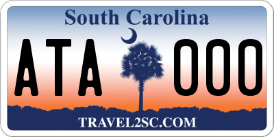 SC license plate ATA000