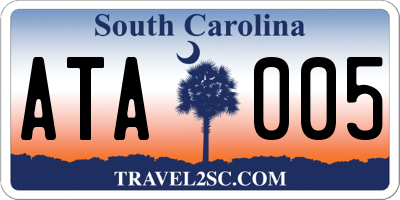 SC license plate ATA005