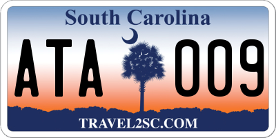 SC license plate ATA009