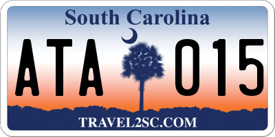 SC license plate ATA015