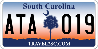 SC license plate ATA019
