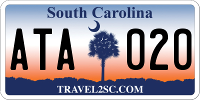 SC license plate ATA020