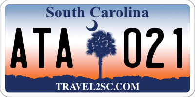 SC license plate ATA021