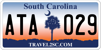 SC license plate ATA029