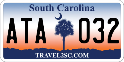 SC license plate ATA032
