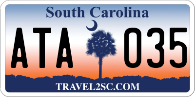 SC license plate ATA035