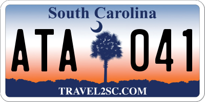 SC license plate ATA041
