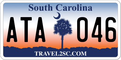 SC license plate ATA046