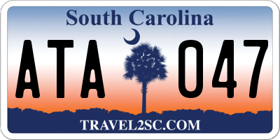 SC license plate ATA047