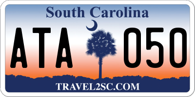 SC license plate ATA050