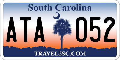 SC license plate ATA052