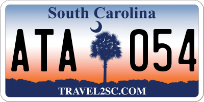 SC license plate ATA054