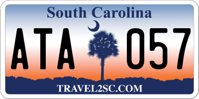 SC license plate ATA057