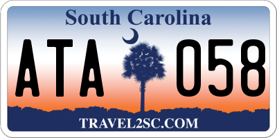 SC license plate ATA058