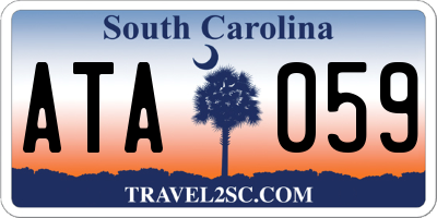 SC license plate ATA059