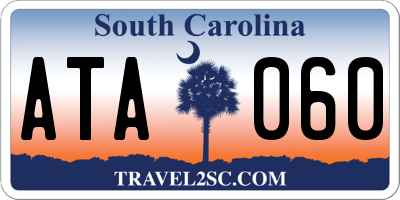 SC license plate ATA060