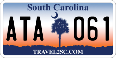 SC license plate ATA061