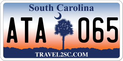 SC license plate ATA065