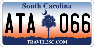 SC license plate ATA066