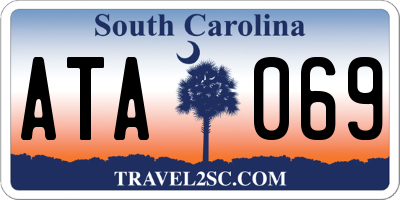 SC license plate ATA069