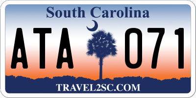 SC license plate ATA071
