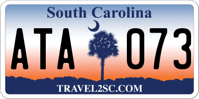 SC license plate ATA073