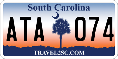 SC license plate ATA074