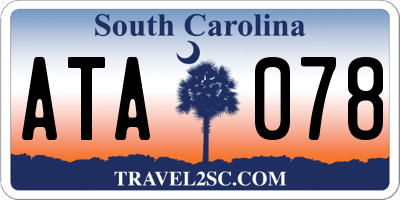 SC license plate ATA078