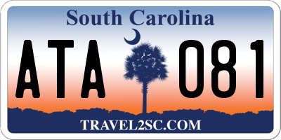 SC license plate ATA081
