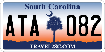 SC license plate ATA082
