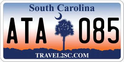 SC license plate ATA085