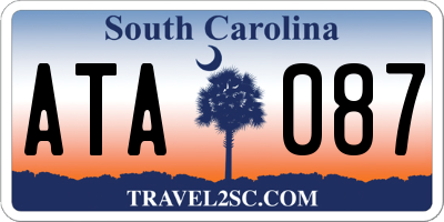 SC license plate ATA087
