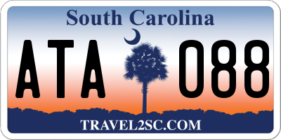 SC license plate ATA088