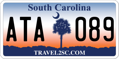 SC license plate ATA089