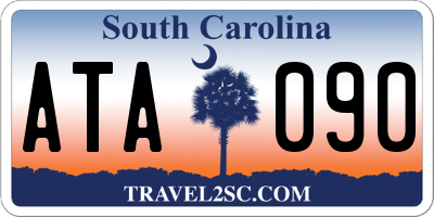 SC license plate ATA090