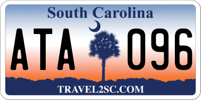 SC license plate ATA096