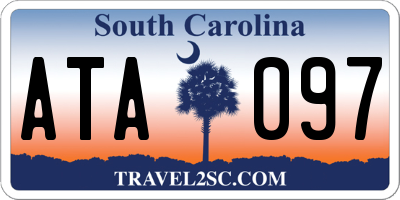 SC license plate ATA097