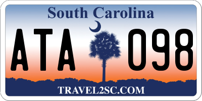 SC license plate ATA098