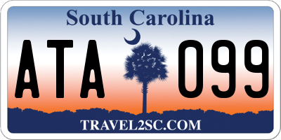 SC license plate ATA099
