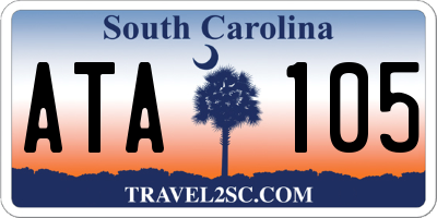 SC license plate ATA105