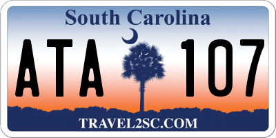 SC license plate ATA107