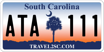 SC license plate ATA111